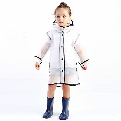 Impermeable Transparente para Niños - Abrigo Lluvia Unisex Poliéster