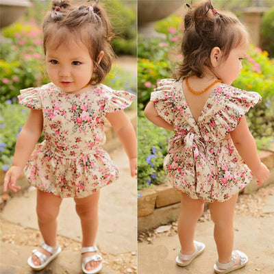 Enterizo Floral para Bebés y Niñas Pequeñas