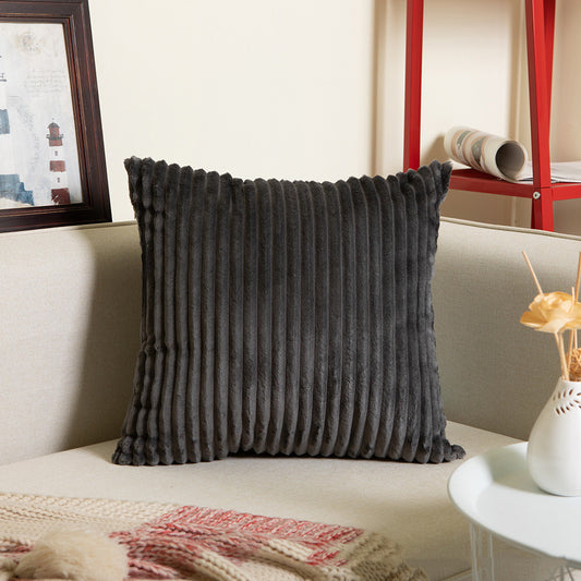 Funda de Almohada Cuadrada a Cuadros Flanela