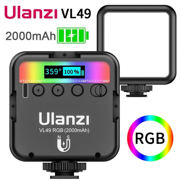 Luz LED RGB Portátil Ulanzi VL49 - Iluminación Profesional de Bolsillo