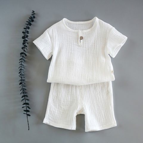 Conjunto Infantil de Verano Algodón y Lino - Playera y Shorts para Niños - Image 8