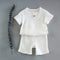 Conjunto Infantil de Verano Algodón y Lino - Playera y Shorts para Niños