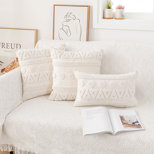 Funda de Almohada Nórdica Minimalista Moderna con Costura Tufted Geométrica 3D - Image 14