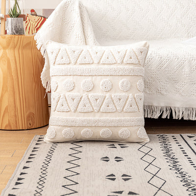 Funda de Almohada Nórdica Minimalista Moderna con Costura Tufted Geométrica 3D