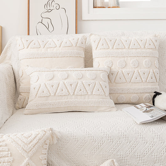 Funda de Almohada Nórdica Minimalista Moderna con Costura Tufted Geométrica 3D - Image 4
