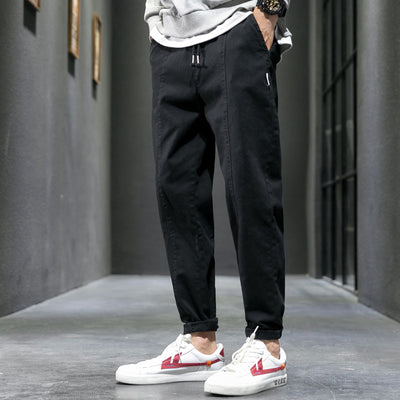 Pantalones Casuales Holgados de Corte Recto para Hombre