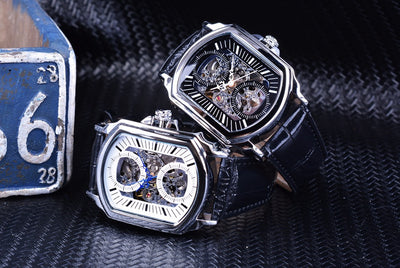 Reloj Automático Cuadrado Hueco para Hombre - Diseño Casual Moderno - Image 17