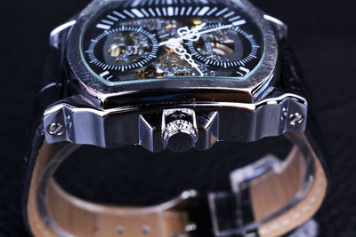 Reloj Automático Cuadrado Hueco para Hombre - Diseño Casual Moderno - Image 7