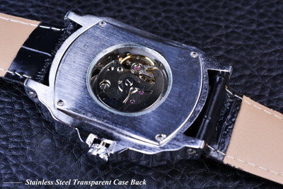 Reloj Automático Cuadrado Hueco para Hombre - Diseño Casual Moderno - Image 13