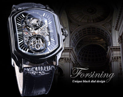 Reloj Automático Cuadrado Hueco para Hombre - Diseño Casual Moderno - Image 11