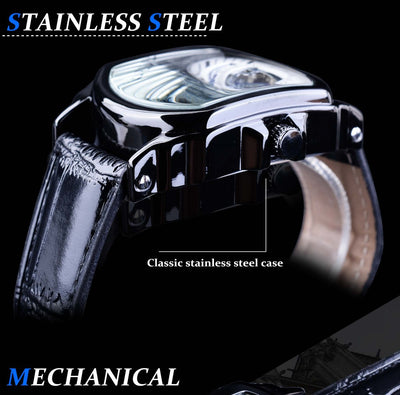 Reloj Automático Cuadrado Hueco para Hombre - Diseño Casual Moderno - Image 16