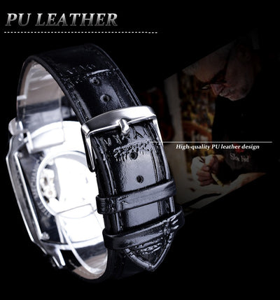Reloj Automático Cuadrado Hueco para Hombre - Diseño Casual Moderno - Image 12