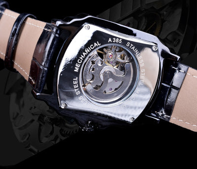 Reloj Automático Cuadrado Hueco para Hombre - Diseño Casual Moderno - Image 14