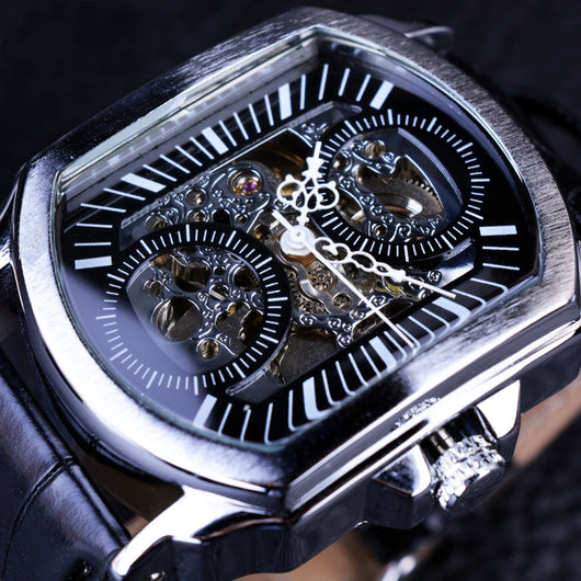 Reloj Automático Cuadrado Hueco para Hombre - Diseño Casual Moderno - Image 4