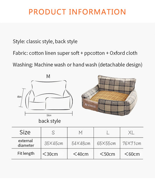 Cama Desmontable para Gatos y Perros con Colchoneta Lavable en Terciopelo - Image 7