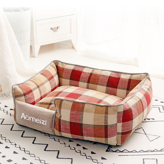 Cama Desmontable para Gatos y Perros con Colchoneta Lavable en Terciopelo - Image 3