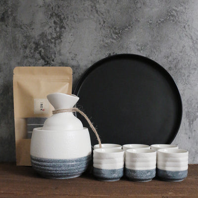 Set Degustación de Sake Premium con Copas de Vino Blanco y Dispensador de Vidrio - Image 2