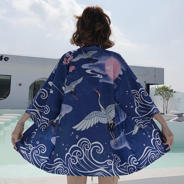 Kimono Japonés Retro para Parejas - Bata Protectora Solar y Pijama