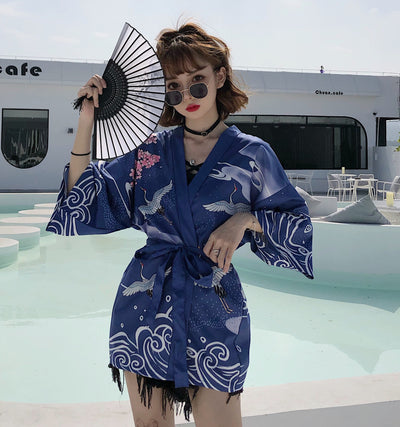 Kimono Japonés Retro para Parejas - Bata Protectora Solar y Pijama - Image 5
