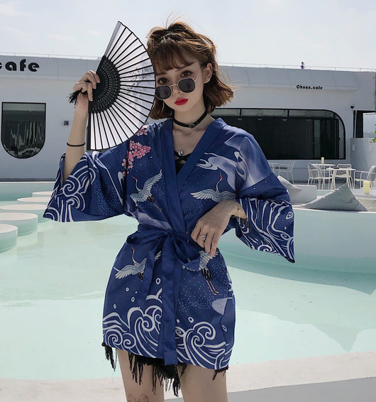 Kimono Japonés Retro para Parejas - Bata Protectora Solar y Pijama - Image 5