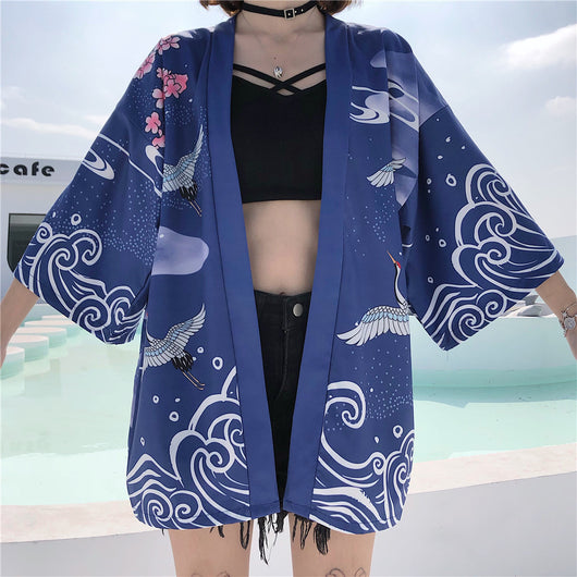 Kimono Japonés Retro para Parejas - Bata Protectora Solar y Pijama - Image 4