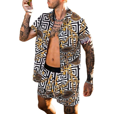 Conjunto Hawaiano para Hombre - Camisa y Shorts de Playa Estilo Casual - Image 5