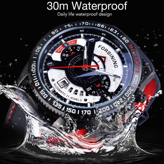 Reloj Automático Multifuncional Deportivo Militar de Lujo con Correa de Cuero - Image 5