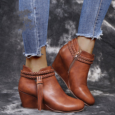 Zapatos de Moda para Mujer con Borlas y Trenzado Oversize
