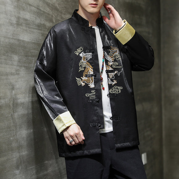 Chaqueta Hanfu con Botones Bordados - Abrigo Estilo Tang Retro