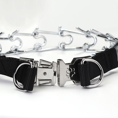 Collar de Cadena de Hierro Ajustable para Adiestramiento Canino - Image 4