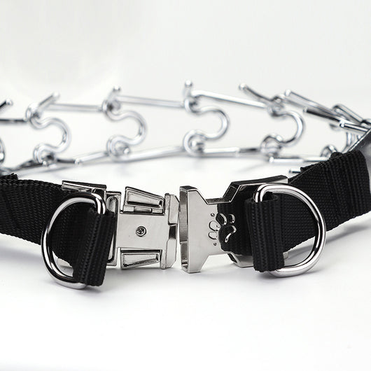 Collar de Cadena de Hierro Ajustable para Adiestramiento Canino - Image 4
