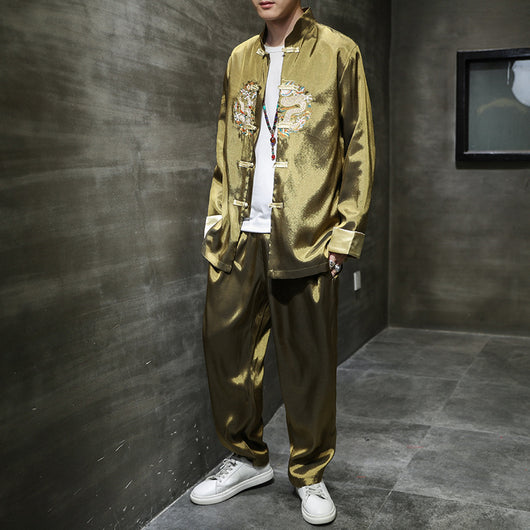 Traje Tradicional Chino Hanfu de Dos Piezas para Hombre