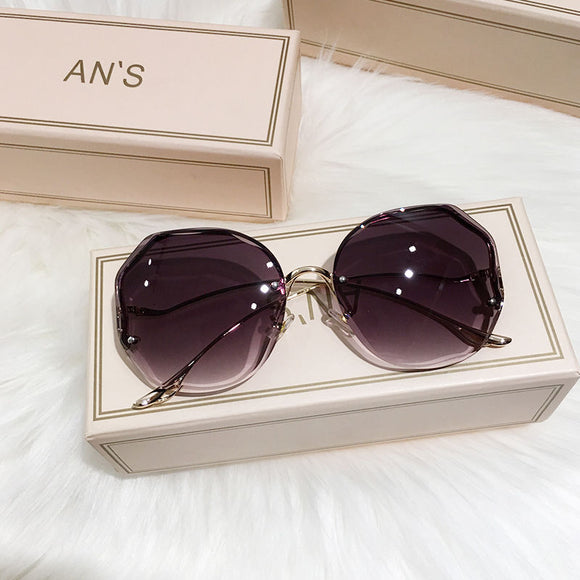 Gafas de Sol Degradado sin Bordes con Corte de Precisión