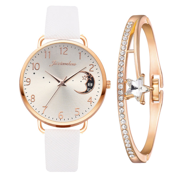 Reloj de Cuarzo para Mujer con Diseño Luna - Elegante y Versátil