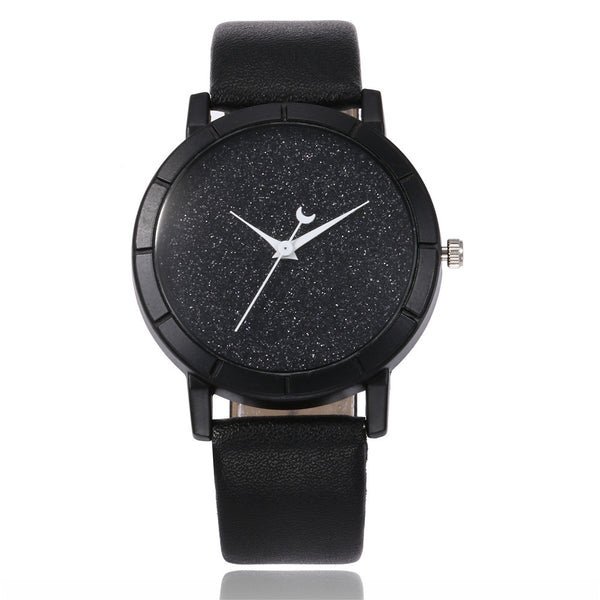 Reloj de Pulsera Cuarzo Mujer Diseño Minimalista Girasol - Esfera Mate con Puntero Luna