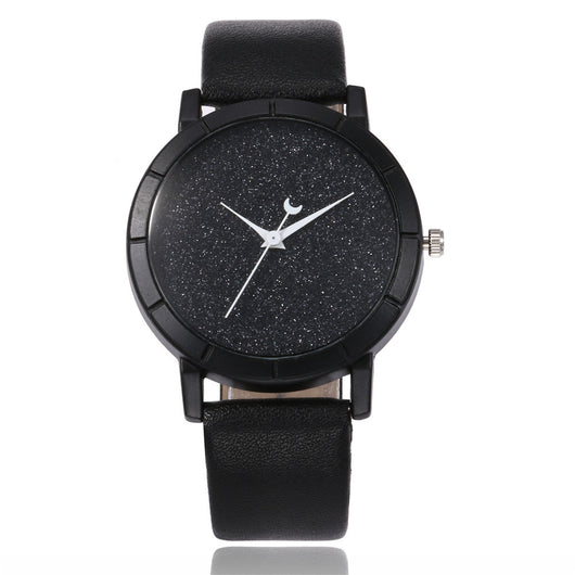 Reloj de Pulsera Cuarzo Mujer Diseño Minimalista Girasol - Esfera Mate con Puntero Luna