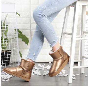 Botas de Nieve Cortas para Mujer con Forro Cálido y Terciopelo - Image 8