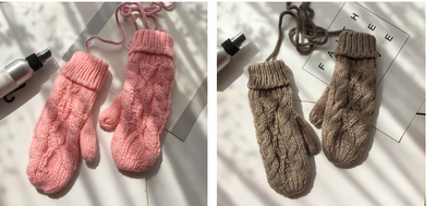 Guantes Tejidos Coreanos Doble Grosor para Cuello - Manoplas de Invierno Elegantes para Mujer - Image 13