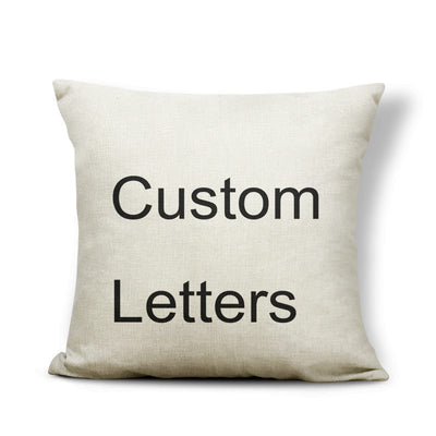 Funda de Almohada Patrón Corona Blanco y Negro con 26 Letras Intercambiables - Image 26