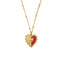 Collar Corazón Zirconia Wei Gu - Chapado en Oro 18K Estilo Retro Europeo