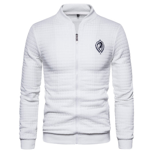 Chaqueta de Algodón con Cierre y Cuello Alto para Hombre