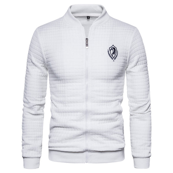 Chaqueta de Algodón con Cierre y Cuello Alto para Hombre