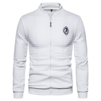 Chaqueta de Algodón con Cierre y Cuello Alto para Hombre