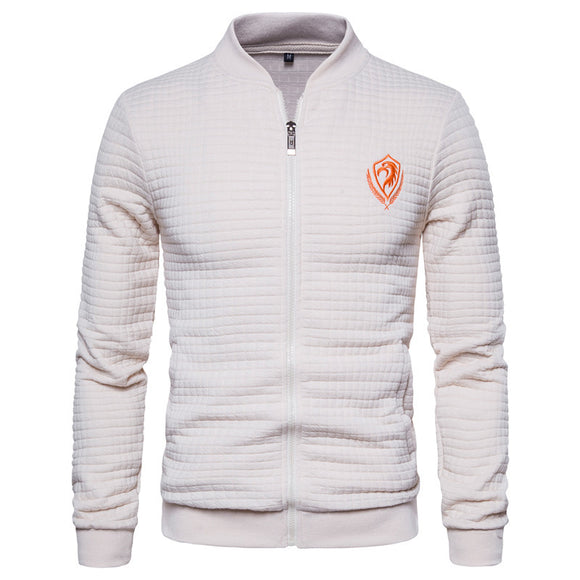 Chaqueta de Algodón con Cierre y Cuello Alto para Hombre