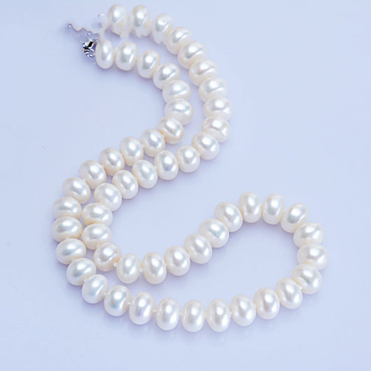 Collar de Perlas de Agua Dulce 10-11mm Redondo Brillante - Joyería Elegante