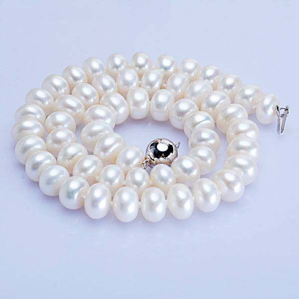Collar de Perlas de Agua Dulce 10-11mm Redondo Brillante - Joyería Elegante