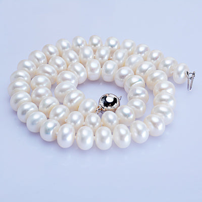 Collar de Perlas de Agua Dulce 10-11mm Redondo Brillante - Joyería Elegante - Image 2