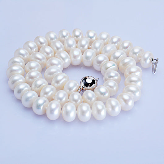Collar de Perlas de Agua Dulce 10-11mm Redondo Brillante - Joyería Elegante - Image 2
