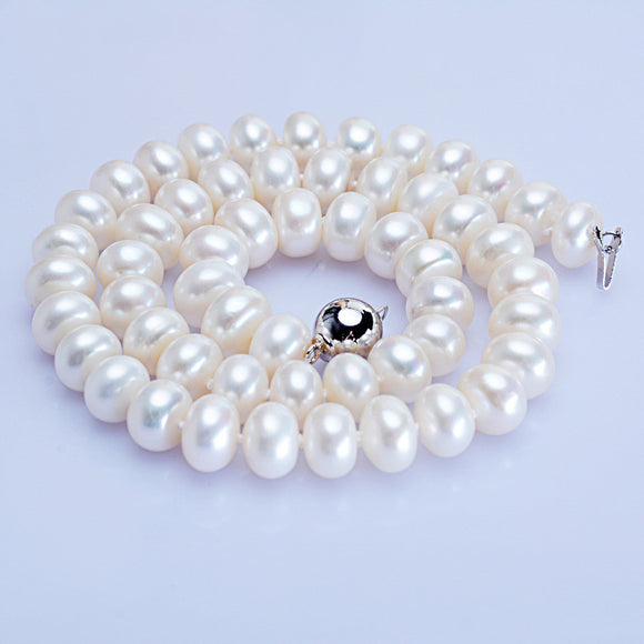 Collar de Perlas de Agua Dulce 10-11mm Redondo Brillante - Joyería Elegante