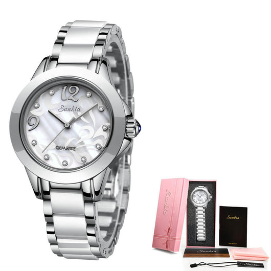 Reloj de Cerámica para Mujer - Diseño Elegante de Lujo - Image 3